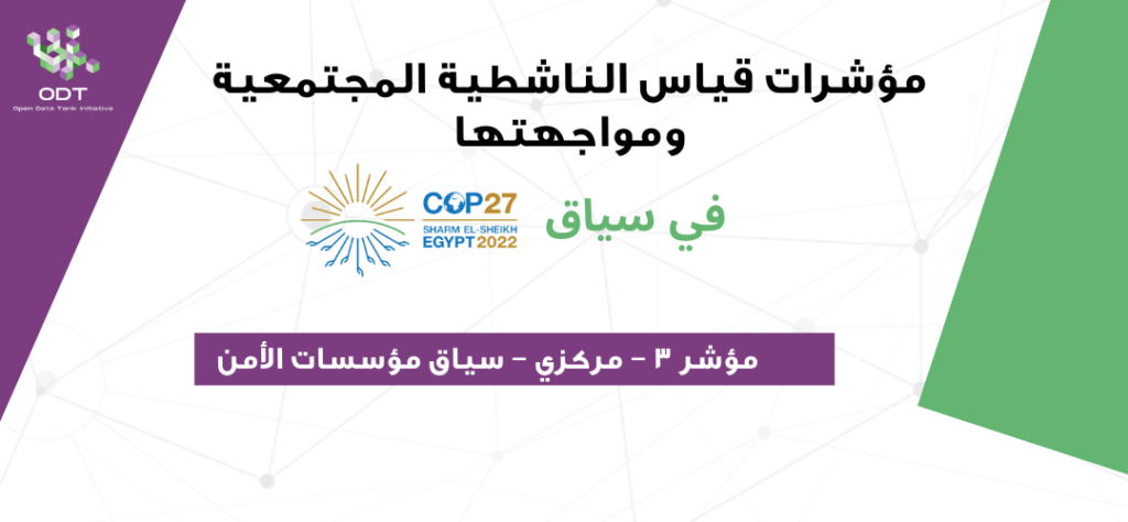مؤشرات قياس الناشطية المجتمعية ومواجهتها – 3. مؤسسات الأمن 3 1024x474