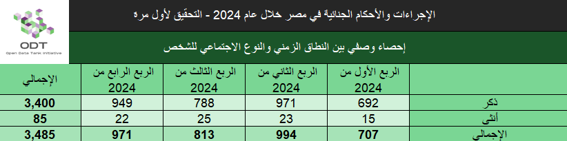 الإجراءات والأحكام الجنائية في مصر 2024 – جلسات تحقيق لأول مرة judicial cases investigation session 2024 stats04